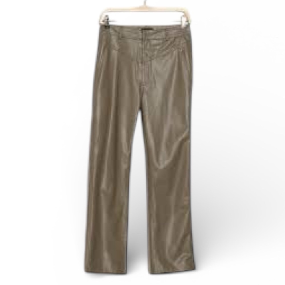 AG Cleo High Waist Kick Flare Faux Vegan Leather Straight Leg Pants Ankle 27 - Picture 2 of 8